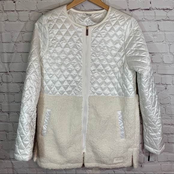 NWOT Calvin Klein Quilted Puffer Coat Medium - Picture 1 of 11